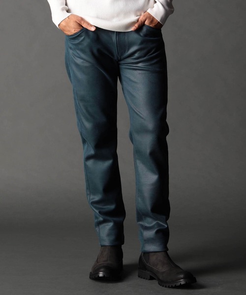 NICOLE CLUB FOR MEN(ニコルクラブフォーメン)の「レザーライクムラプリントカットソーパンツ(その他パンツ・メンズ・ブラック/シルバーグレー/ブルー系その他・SMALL/MEDIUM/LARGE/X-LARGE)」の3枚目の写真