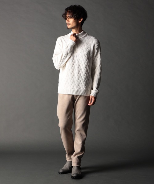 NICOLE CLUB FOR MEN(ニコルクラブフォーメン)の「レザーライクムラプリントカットソーパンツ(その他パンツ・メンズ・ブラック/シルバーグレー/ブルー系その他・SMALL/MEDIUM/LARGE/X-LARGE)」の4枚目の写真