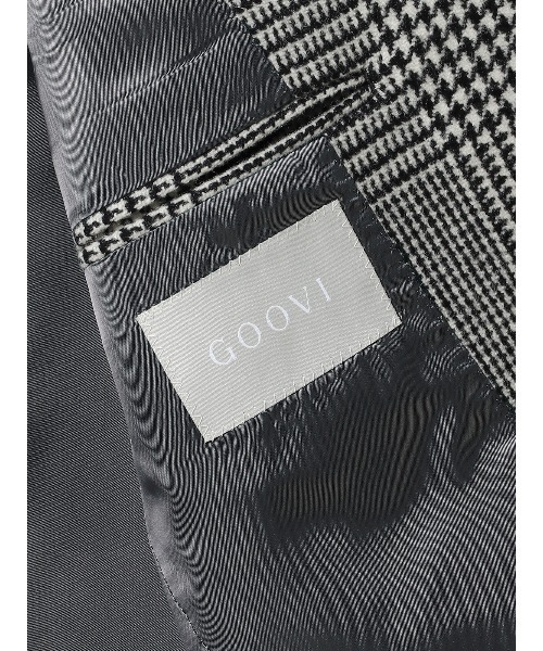 GOOVI シングルチェスターコート ウールカシミヤ ソフトツイード