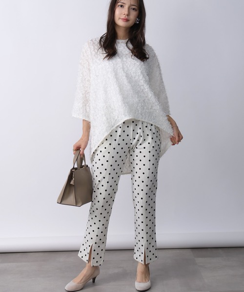 PICCIN（ピッチン）の「フェザープルオーバー（Tシャツ/カットソー・レディース・オフホワイト/ブラック・M）」の7枚目の写真