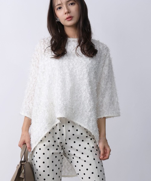 PICCIN（ピッチン）の「フェザープルオーバー（Tシャツ/カットソー・レディース・オフホワイト/ブラック・M）」の3枚目の写真