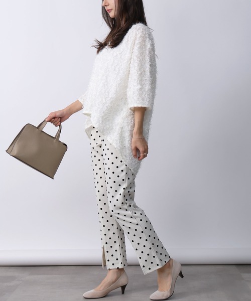 PICCIN（ピッチン）の「フェザープルオーバー（Tシャツ/カットソー・レディース・オフホワイト/ブラック・M）」の8枚目の写真