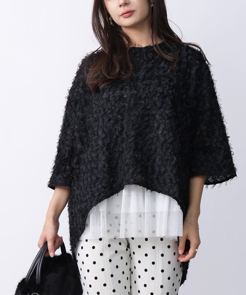 PICCIN（ピッチン）の「フェザープルオーバー（Tシャツ/カットソー・レディース・オフホワイト/ブラック・M）」の10枚目の写真