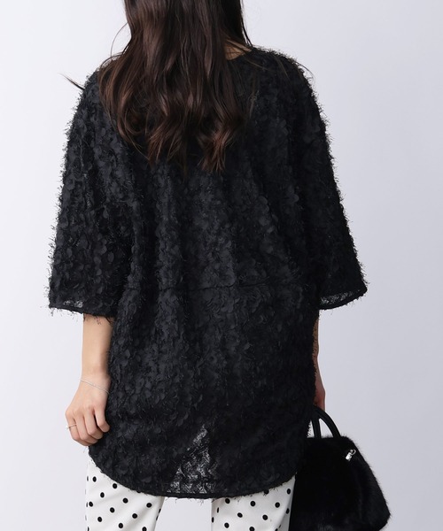 PICCIN（ピッチン）の「フェザープルオーバー（Tシャツ/カットソー・レディース・オフホワイト/ブラック・M）」の12枚目の写真