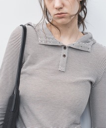 tageechita（タジチタ）の「【tageechita】スリムフィットフーディニットトップス（Tシャツ/カットソー）」