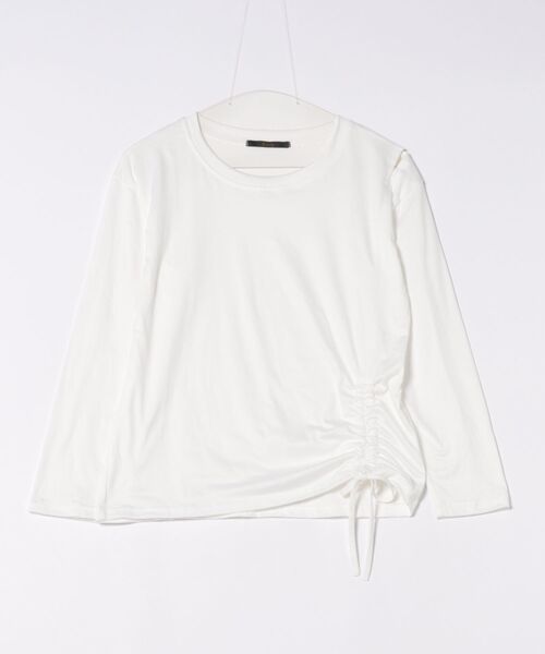 Ritzy（リッツィー）の「サイドシャーリング ショルダーカット トップス（Tシャツ/カットソー・レディース・グレー/ブラック/ホワイト・FREE）」の18枚目の写真