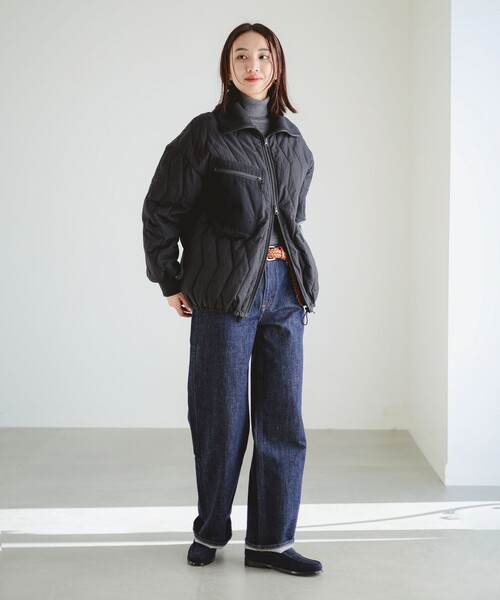 B:MING by BEAMS（ビーミングバイビームス）の「ミリタリー キルト ブルゾン（ブルゾン・レディース・カーキ/ブラック・SMALL/MEDIUM）」の4枚目の写真