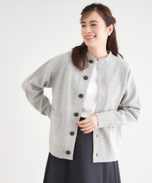 【日本製/ワンマイルウエア】ソフトウール ハイネックカーディガン