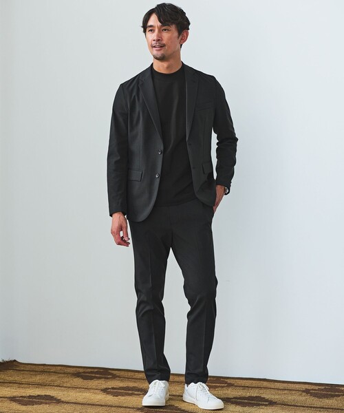 green label relaxing(グリーンレーベルリラクシング)の「【WEB限定】JUST fit クリーン カノコ モックネック 長袖 Tシャツ -抗菌-(Tシャツ/カットソー・メンズ・ホワイト/ライトグレー/ブラック・M/S/XL/L)」の19枚目の写真