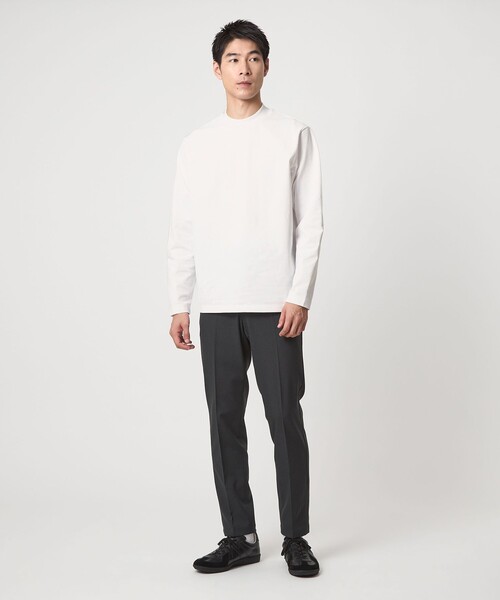 WEB限定】JUST fit クリーン カノコ モックネック 長袖 Tシャツ -抗菌