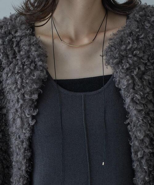 GALLEST（ギャレスト）の「コードチョーカーネックレス（ネックレス・レディース・ブラック/ブラウン系その他・00）」の4枚目の写真