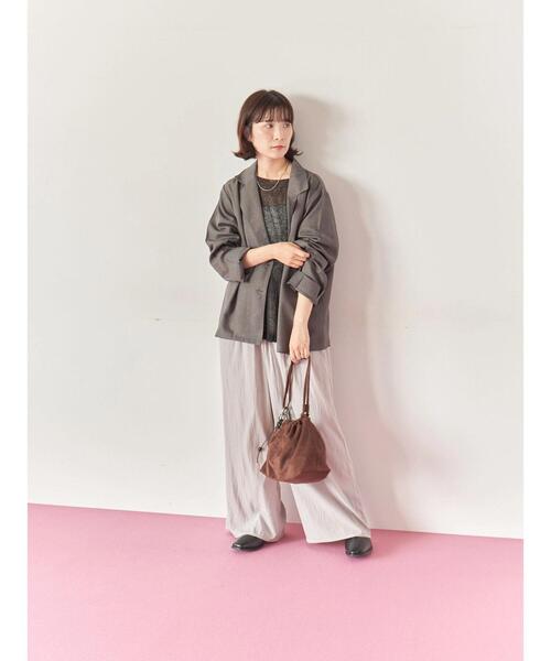 Samansa Mos2 blue（サマンサモスモスブルー）の「テーラードシャツジャケット（シャツ/ブラウス・レディース・チャコールグレー/ブラウン/モカ・F）」の10枚目の写真