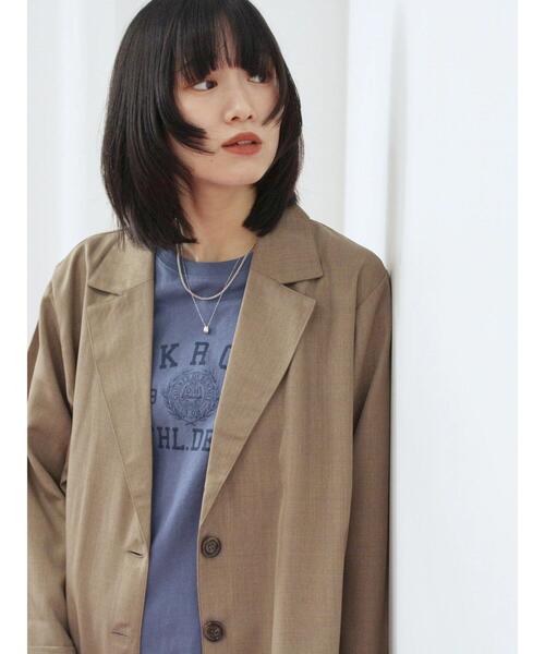 Samansa Mos2 blue（サマンサモスモスブルー）の「テーラードシャツジャケット（シャツ/ブラウス・レディース・チャコールグレー/ブラウン/モカ・F）」の13枚目の写真