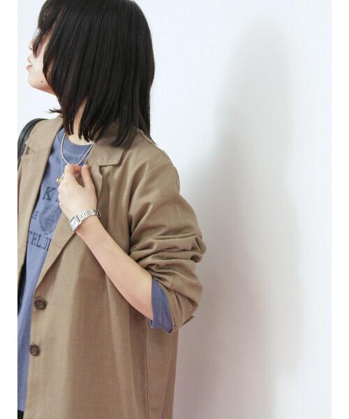 Samansa Mos2 blue（サマンサモスモスブルー）の「テーラードシャツジャケット（シャツ/ブラウス・レディース・チャコールグレー/ブラウン/モカ・F）」の14枚目の写真