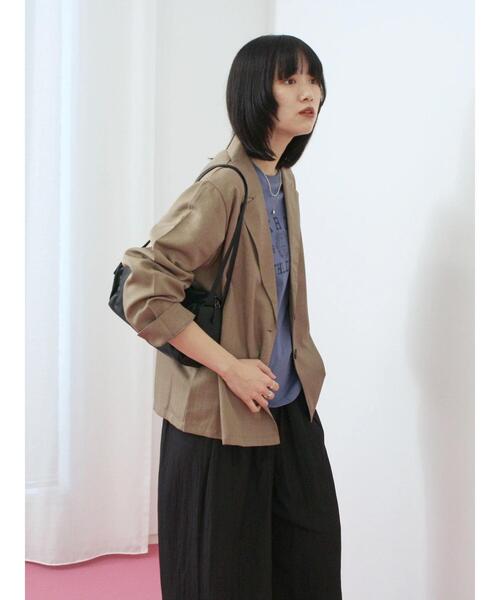 Samansa Mos2 blue（サマンサモスモスブルー）の「テーラードシャツジャケット（シャツ/ブラウス・レディース・チャコールグレー/ブラウン/モカ・F）」の16枚目の写真