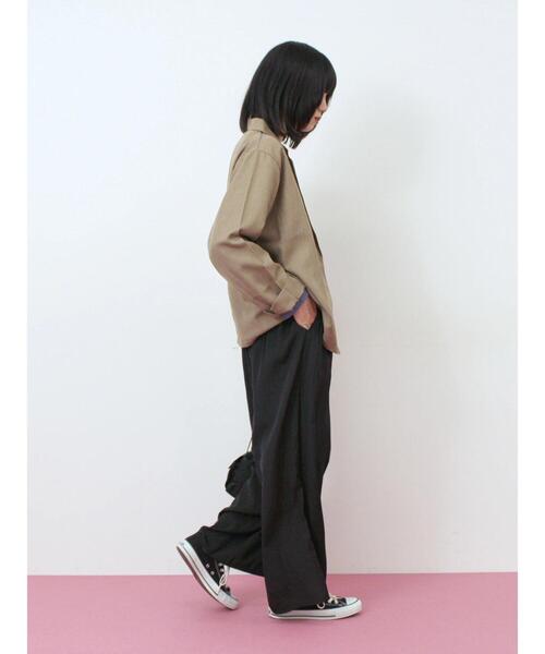 Samansa Mos2 blue（サマンサモスモスブルー）の「テーラードシャツジャケット（シャツ/ブラウス・レディース・チャコールグレー/ブラウン/モカ・F）」の19枚目の写真