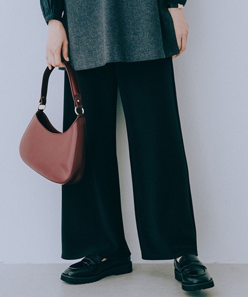 studio CLIP（スタディオクリップ）の「ラクラクキレイ見えパンツ《オケージョン2025AW》（その他パンツ・レディース・ブラック/ブラウン・MEDIUM/LARGE）」の5枚目の写真