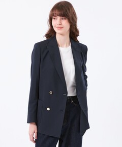 Spick & Span ドライツイルダブルブレストジャケット 紺 36 ドライツイルダブルブレストジャケット | スピック＆スパン(Spick and