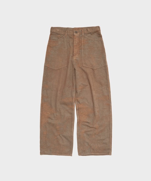 TAAKK(ターク)の「【TAAKK/ターク】別注JACQUARD WIDE DENIM PANTS(デニムパンツ・メンズ・ブルー/ブラウン・1/3)」の2枚目の写真