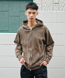 Jieda | 【JieDa】DAMAGE PATCH ZIP HOODIE(パーカー)