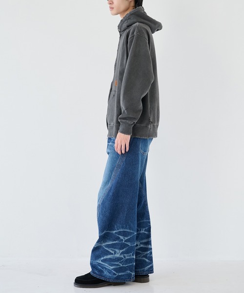 JieDa】DAMAGE PATCH ZIP HOODIE（パーカー）｜Jieda（ジエダ）の