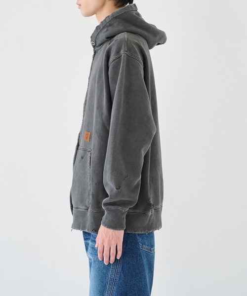 JieDa】DAMAGE PATCH ZIP HOODIE（パーカー）｜Jieda（ジエダ）の