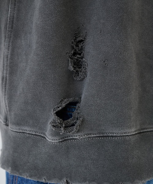 JieDa】DAMAGE PATCH ZIP HOODIE（パーカー）｜Jieda（ジエダ）の