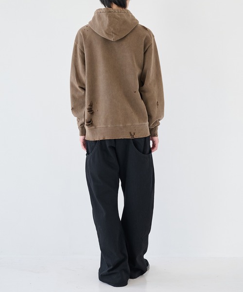 セール】【JieDa】DAMAGE PATCH ZIP HOODIE（パーカー）｜Jieda