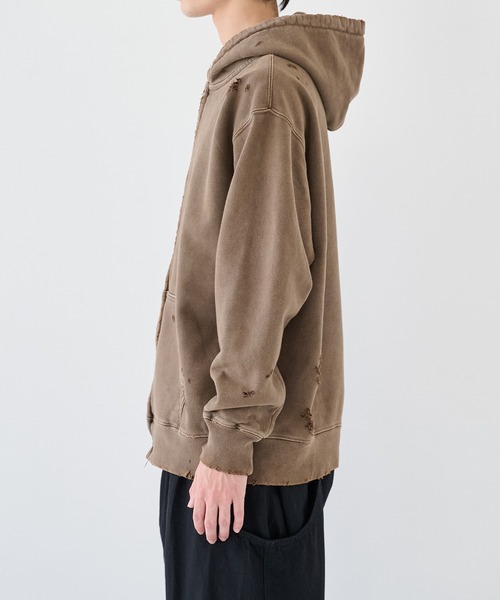 JieDa】DAMAGE PATCH ZIP HOODIE（パーカー）｜Jieda（ジエダ）の