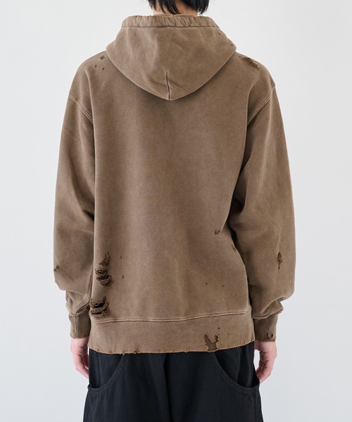 JieDa】DAMAGE PATCH ZIP HOODIE（パーカー）｜Jieda（ジエダ）の