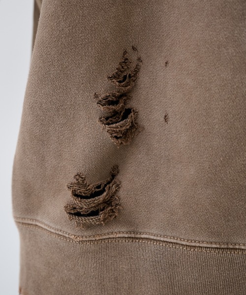 JIEDA(ジエダ)の「【JieDa】DAMAGE PATCH ZIP HOODIE(パーカー・メンズ・ブラウン/ブラック・2/1)」の21枚目の写真