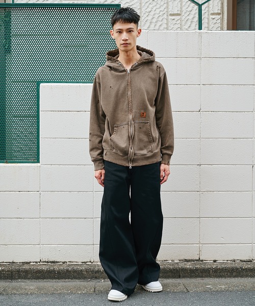 セール】【JieDa】DAMAGE PATCH ZIP HOODIE（パーカー）｜Jieda