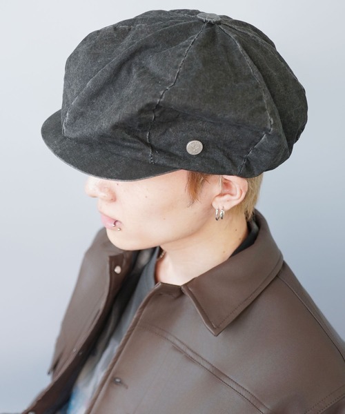 SPINNS（スピンズ）の「古着風キャスケット/シンプル/無地（キャスケット・メンズ・ブラック/ベージュ・ONESIZE）」の7枚目の写真