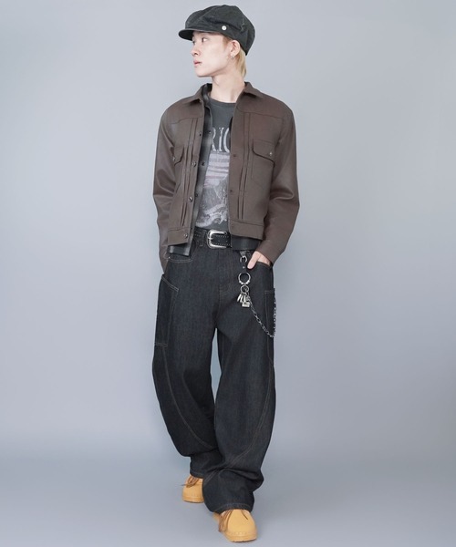 SPINNS（スピンズ）の「古着風キャスケット/シンプル/無地（キャスケット・メンズ・ブラック/ベージュ・ONESIZE）」の5枚目の写真