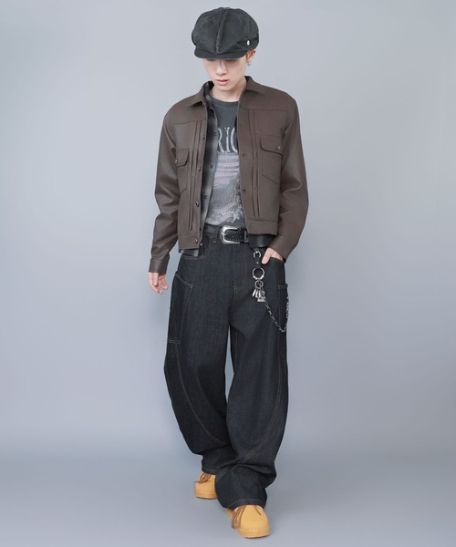 SPINNS（スピンズ）の「古着風キャスケット/シンプル/無地（キャスケット・メンズ・ブラック/ベージュ・ONESIZE）」の6枚目の写真