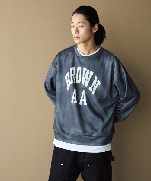 Firsthand（ファーストハンド）の「Firsthand/ファーストハンド ヴィンテージ フェイクプリント クルーネックスウェット（スウェット・メンズ・オフホワイト/グレー/ブラック・M/L）」の7枚目の写真