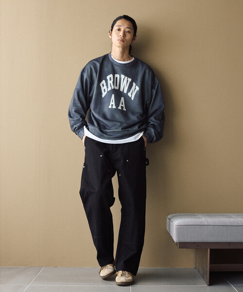 Firsthand（ファーストハンド）の「Firsthand/ファーストハンド ヴィンテージ フェイクプリント クルーネックスウェット（スウェット・メンズ・オフホワイト/グレー/ブラック・M/L）」の10枚目の写真