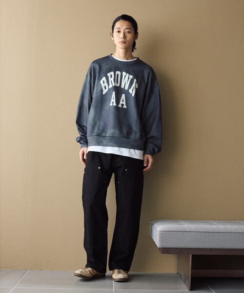 Firsthand（ファーストハンド）の「Firsthand/ファーストハンド ヴィンテージ フェイクプリント クルーネックスウェット（スウェット・メンズ・オフホワイト/グレー/ブラック・M/L）」の11枚目の写真