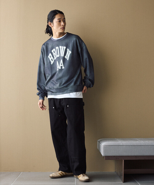 Firsthand（ファーストハンド）の「Firsthand/ファーストハンド ヴィンテージ フェイクプリント クルーネックスウェット（スウェット・メンズ・オフホワイト/グレー/ブラック・M/L）」の12枚目の写真