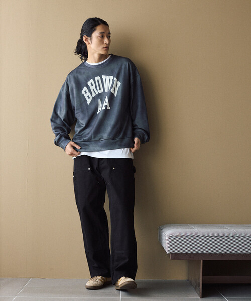 Firsthand（ファーストハンド）の「Firsthand/ファーストハンド ヴィンテージ フェイクプリント クルーネックスウェット（スウェット・メンズ・オフホワイト/グレー/ブラック・M/L）」の14枚目の写真