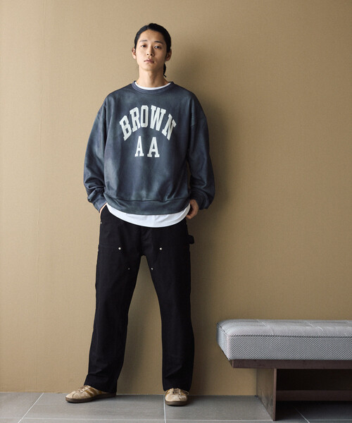 Firsthand（ファーストハンド）の「Firsthand/ファーストハンド ヴィンテージ フェイクプリント クルーネックスウェット（スウェット・メンズ・オフホワイト/グレー/ブラック・M/L）」の15枚目の写真