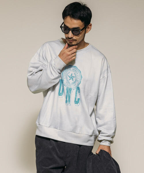 Firsthand（ファーストハンド）の「Firsthand/ファーストハンド ヴィンテージ フェイクプリント クルーネックスウェット（スウェット・メンズ・オフホワイト/グレー/ブラック・M/L）」の17枚目の写真