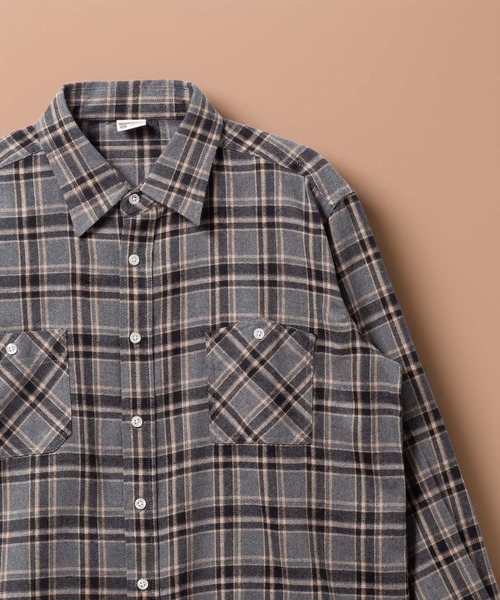 BAYBLO(ベイブロ)の「(SA) ビエラ 長袖 チェック シャツ(シャツ/ブラウス・メンズ・グリーン系その他/グリーン系その他2/ブルー系その他/ブラウン系その他3/レッド系その他/ブラウン系その他/ブラック系その他2/ブルー系その他2/グレー系その他/ブルー系その他3/ブラウン系その他4/ブルー系その他4/ブラック系その他/ブラウン系その他2/オレンジ系その他/ブラック系その他3・M/L/LL)」の5枚目の写真