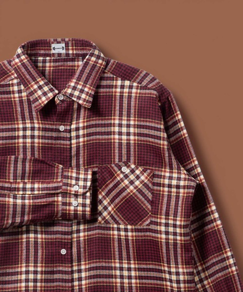 BAYBLO(ベイブロ)の「(SA) ビエラ 長袖 チェック シャツ(シャツ/ブラウス・メンズ・グリーン系その他/グリーン系その他2/ブルー系その他/ブラウン系その他3/レッド系その他/ブラウン系その他/ブラック系その他2/ブルー系その他2/グレー系その他/ブルー系その他3/ブラウン系その他4/ブルー系その他4/ブラック系その他/ブラウン系その他2/オレンジ系その他/ブラック系その他3・M/L/LL)」の15枚目の写真