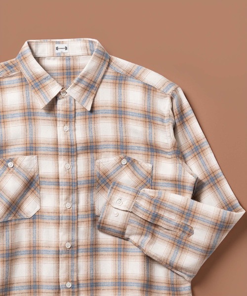 BAYBLO(ベイブロ)の「(SA) ビエラ 長袖 チェック シャツ(シャツ/ブラウス・メンズ・グリーン系その他/グリーン系その他2/ブルー系その他/ブラウン系その他3/レッド系その他/ブラウン系その他/ブラック系その他2/ブルー系その他2/グレー系その他/ブルー系その他3/ブラウン系その他4/ブルー系その他4/ブラック系その他/ブラウン系その他2/オレンジ系その他/ブラック系その他3・M/L/LL)」の7枚目の写真