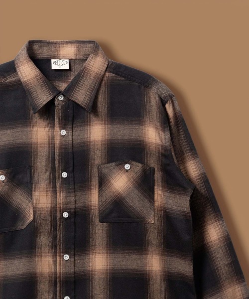 BAYBLO(ベイブロ)の「(SA) ビエラ 長袖 チェック シャツ(シャツ/ブラウス・メンズ・グリーン系その他/グリーン系その他2/ブルー系その他/ブラウン系その他3/レッド系その他/ブラウン系その他/ブラック系その他2/ブルー系その他2/グレー系その他/ブルー系その他3/ブラウン系その他4/ブルー系その他4/ブラック系その他/ブラウン系その他2/オレンジ系その他/ブラック系その他3・M/L/LL)」の8枚目の写真