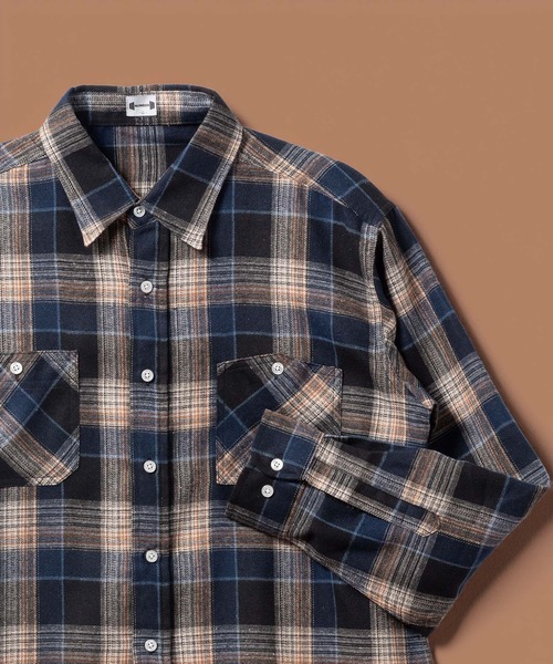 BAYBLO(ベイブロ)の「(SA) ビエラ 長袖 チェック シャツ(シャツ/ブラウス・メンズ・グリーン系その他/グリーン系その他2/ブルー系その他/ブラウン系その他3/レッド系その他/ブラウン系その他/ブラック系その他2/ブルー系その他2/グレー系その他/ブルー系その他3/ブラウン系その他4/ブルー系その他4/ブラック系その他/ブラウン系その他2/オレンジ系その他/ブラック系その他3・M/L/LL)」の13枚目の写真