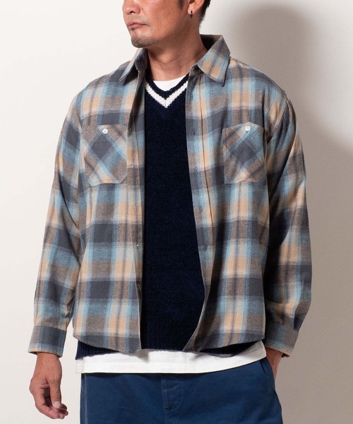 BAYBLO(ベイブロ)の「(SA) ビエラ 長袖 チェック シャツ(シャツ/ブラウス・メンズ・グリーン系その他/グリーン系その他2/ブルー系その他/ブラウン系その他3/レッド系その他/ブラウン系その他/ブラック系その他2/ブルー系その他2/グレー系その他/ブルー系その他3/ブラウン系その他4/ブルー系その他4/ブラック系その他/ブラウン系その他2/オレンジ系その他/ブラック系その他3・M/L/LL)」の22枚目の写真