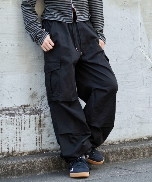 pas de calais カーゴパンツ needles story mfg NEEDLES Field Pant - C/N Oxford Cloth / Black (MENS & LADIES)