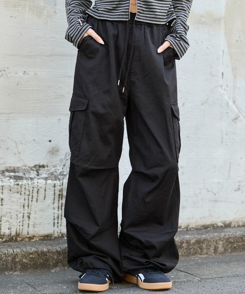 WEGO（ウィゴー）の「WEGO/ツイルイージーカーゴパンツ（カーゴパンツ・レディース・カーキ/その他1/ブラック・X-SMALL/MEDIUM/SMALL）」の19枚目の写真